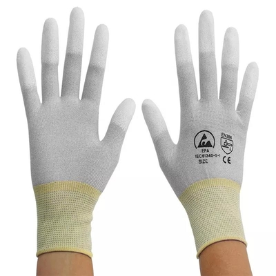 Antistatische Cleanroom breide Polyesd Pu met een laag bedekte Handschoenen