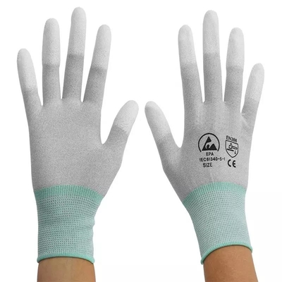 Antistatische Cleanroom breide Polyesd Pu met een laag bedekte Handschoenen