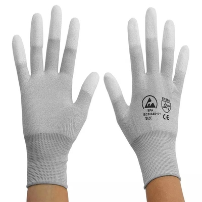 Antistatische Cleanroom breide Polyesd Pu met een laag bedekte Handschoenen