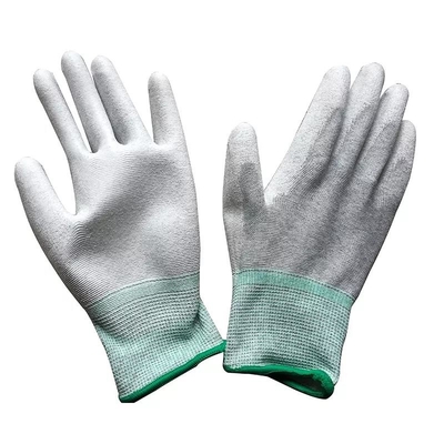 De Vingeresd van de koolstofvezel Pu Met een laag bedekte Antistatische Hoogste Geschikte Handschoenen voor PC-de Bouw