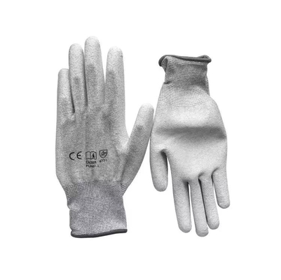 Antistatisch ESD Handschoenpluksel - vrije ESD Pu bedekte van de de Koolstofvezel van Palm de Geschikte Handschoenen Handschoenen van het de Veiligheidswerk Antistatische met een laag