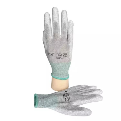 Antistatisch ESD Handschoenpluksel - vrije ESD Pu bedekte van de de Koolstofvezel van Palm de Geschikte Handschoenen Handschoenen van het de Veiligheidswerk Antistatische met een laag