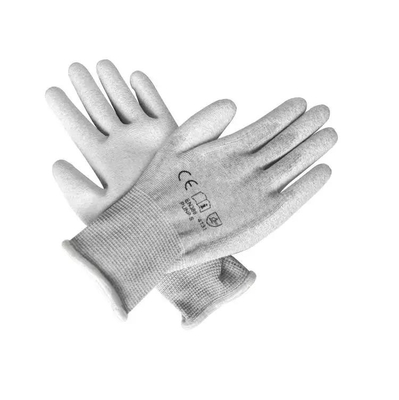 Antistatisch ESD Handschoenpluksel - vrije ESD Pu bedekte van de de Koolstofvezel van Palm de Geschikte Handschoenen Handschoenen van het de Veiligheidswerk Antistatische met een laag