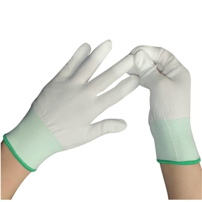 Katoenen van de veiligheidsinspectie ESD Witte Grey Hand Antistatic Gloves For Elektronika