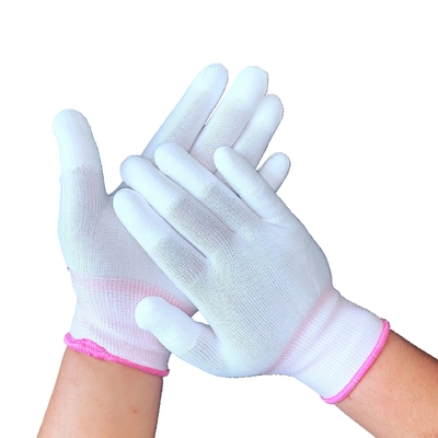 Katoenen van de veiligheidsinspectie ESD Witte Grey Hand Antistatic Gloves For Elektronika