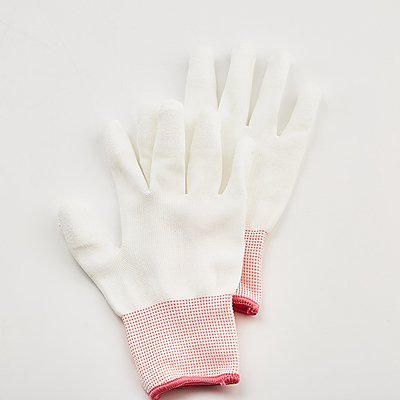 OEM Antistatische ESD van de Koolstofvezel Vinger Hoogste Geschikte Pu Met een laag bedekte Handschoenen 13 Maat Grijze ESD Handschoenen