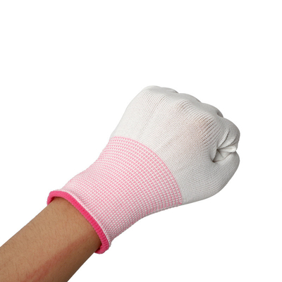 OEM Antistatische ESD van de Koolstofvezel Vinger Hoogste Geschikte Pu Met een laag bedekte Handschoenen 13 Maat Grijze ESD Handschoenen
