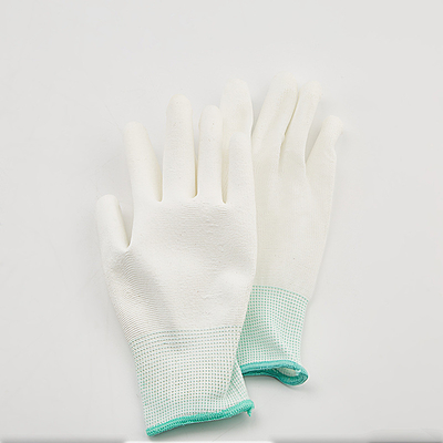 OEM Antistatische ESD van de Koolstofvezel Vinger Hoogste Geschikte Pu Met een laag bedekte Handschoenen 13 Maat Grijze ESD Handschoenen