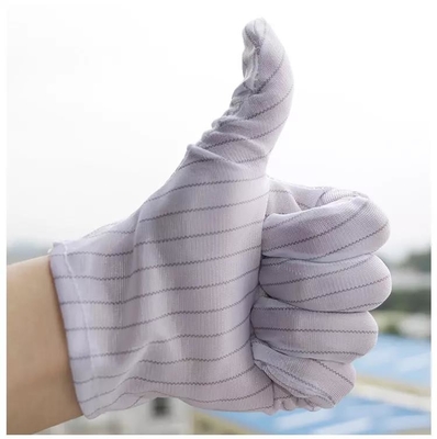 Nylon Witte ESD Pu Hoogste de Veiligheidsesd van de Koolstofvezel Antistatische Werkende Handschoenen voor Cleanroom