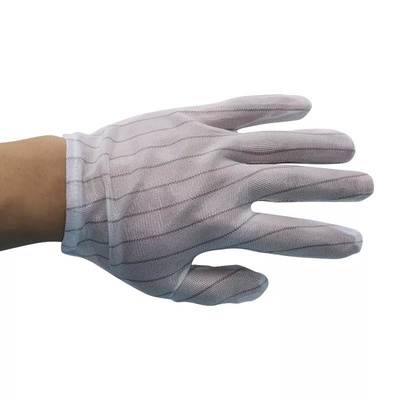 Nylon Witte ESD Pu Hoogste de Veiligheidsesd van de Koolstofvezel Antistatische Werkende Handschoenen voor Cleanroom