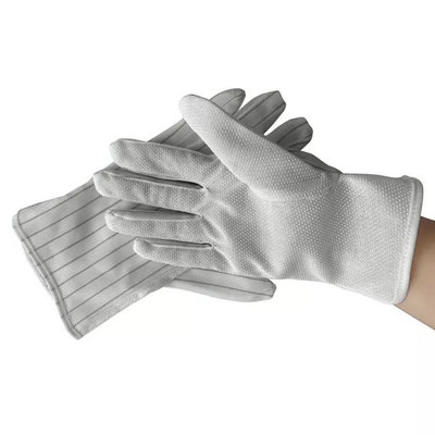 Pu Met een laag bedekte ESD Veiligheidshandschoenen Zwart Grey Colors Breathable Work Gloves