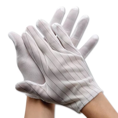 Pu Met een laag bedekte ESD Veiligheidshandschoenen Zwart Grey Colors Breathable Work Gloves