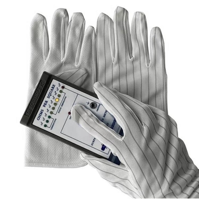 Pu Met een laag bedekte ESD Veiligheidshandschoenen Zwart Grey Colors Breathable Work Gloves
