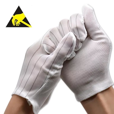 Pu Met een laag bedekte ESD Veiligheidshandschoenen Zwart Grey Colors Breathable Work Gloves