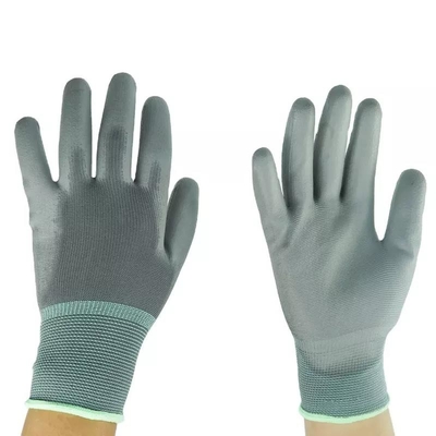 Het nylon breide Anti Elektrostatische Handschoenenpu Met een laag bedekte Cleanroom Palm Geschikte ESD Veiligheidshandschoenen