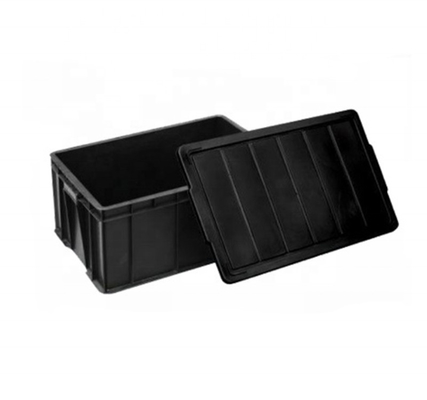 De antistatische van de de Bakdoos van Elektronikatray folding ESD Plastic Zwarte met Verdelers