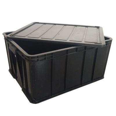 De antistatische van de de Bakdoos van Elektronikatray folding ESD Plastic Zwarte met Verdelers