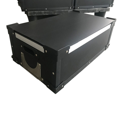 De geleidende Container Antistatische Plastic ESD Zwarte van de Doosomloop