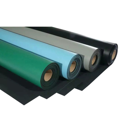 Blauwgroene Zwarte 2mm 3mm Elektrostatische Huid ESD Rubbermat for workbench