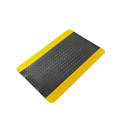 Zwarte en Gele Antistatische Geleidende Cleanroom ESD Antimoeheid Mat With Lock