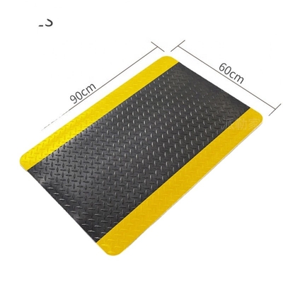 Zwarte en Gele Antistatische Geleidende Cleanroom ESD Antimoeheid Mat With Lock