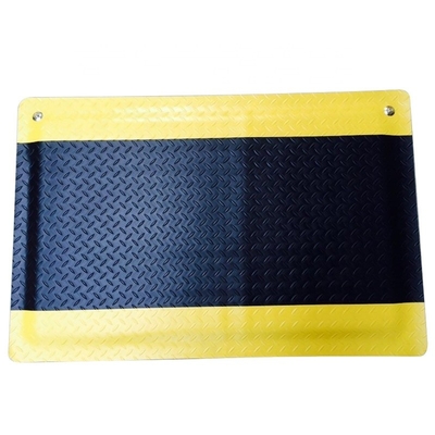 Zwarte en Gele Antistatische Geleidende Cleanroom ESD Antimoeheid Mat With Lock