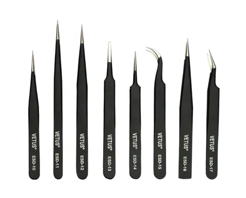 VETUS-van de de Wimperuitbreiding van Tweezer van de Roestvrij staalwenkbrauw Valse Hyperfine de Hulpmiddelenreparatie allen voor de Bouw van Wimperspijkers