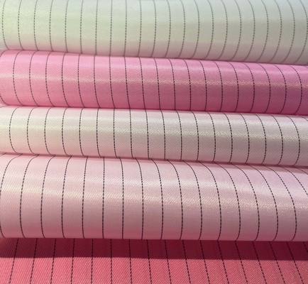 5mm/4mm Net/Strookesd Polyester/Katoenen elektrisch Geleidende Stof met het Statische Bederf van 0.1s
