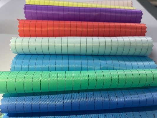 100% de Streep Antistatische Esd van polyester de Antistatische Geleidende Stoffen Polystoffen van het Keperstofnet voor Uniformen