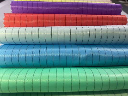 100% de Streep Antistatische Esd van polyester de Antistatische Geleidende Stoffen Polystoffen van het Keperstofnet voor Uniformen