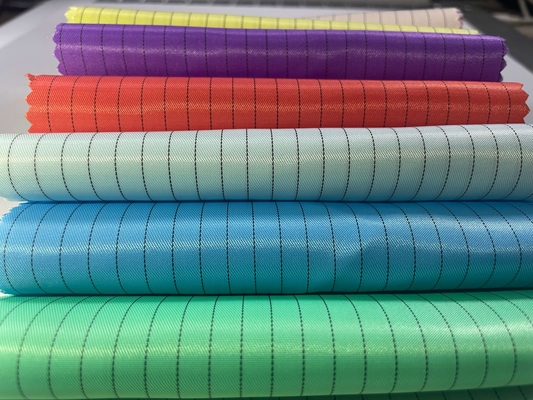 100% de Streep Antistatische Esd van polyester de Antistatische Geleidende Stoffen Polystoffen van het Keperstofnet voor Uniformen