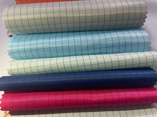 5 mm raster oranje roze polyester antistatische ESD geweven stof voor antistatische kleding