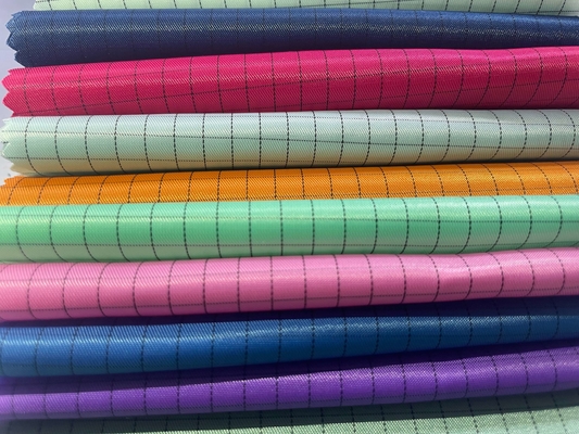 Medische Antistatische Stoffenesd Strook 5mm 99%-van het de Vezel Antistatische Werk van de Polyester1% Koolstof de Klerenstof