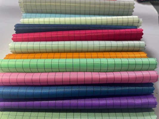 Medische Antistatische Stoffenesd Strook 5mm 99%-van het de Vezel Antistatische Werk van de Polyester1% Koolstof de Klerenstof