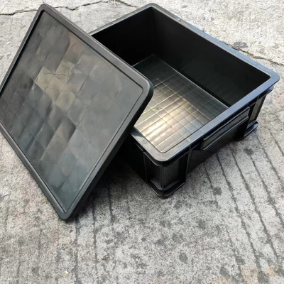 De antistatische Plastic Doos ESD die van de Componentenopslag Golfcontainer Tray Pallet Bin Conductive Boxe verpakken