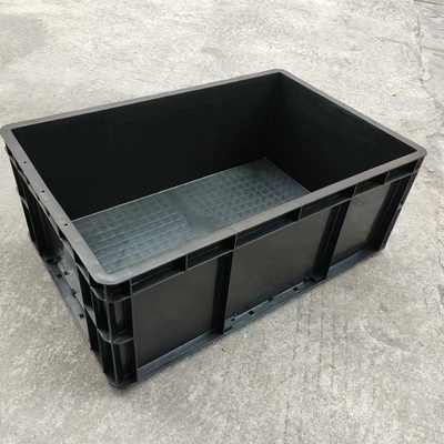 Esd Container Permanente Antistatische Zwarte Esd Plastic Elektronische Tote Conductive Carrying Caseesd Storage Doos met Deksel
