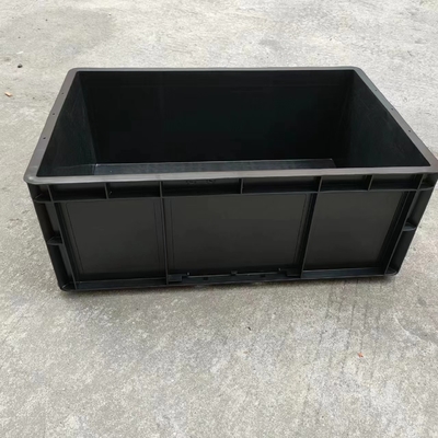 Esd Container Permanente Antistatische Zwarte Esd Plastic Elektronische Tote Conductive Carrying Caseesd Storage Doos met Deksel