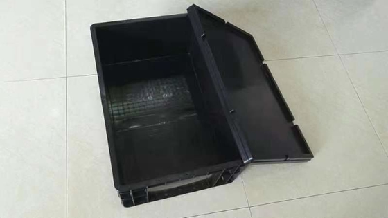 Antistatische Geleidende Cleanroom ESD de Containersesd van Baktray with dividers black antistatic Plastic Doos met Dekking