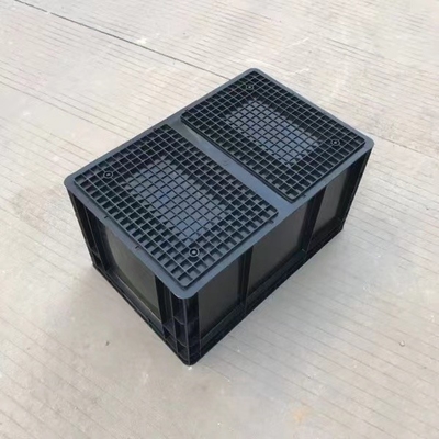 Antistatische Geleidende Cleanroom ESD de Containersesd van Baktray with dividers black antistatic Plastic Doos met Dekking