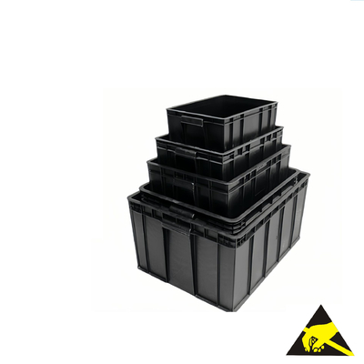 Antistatische Esd Plastic Tray Container Esd Component Tray Antistatische Bak Geleidende Dozen voor Elektronika