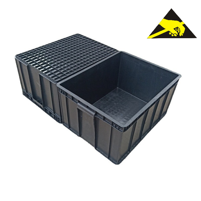 ESD de Plastic Tray Box Bins Pp Folding Logistische Geleidende Antistatische Raad Groot Tote Box van Opslagdozen