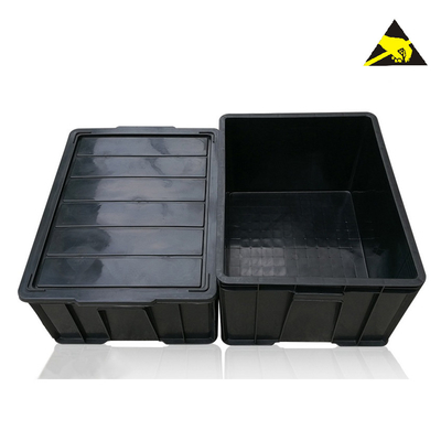 Plastic Antistatische Dienbladesd Zwarte die Antistatische de Doos Antistatische Dozen van de Kartoncontainer voor Elektronika vouwen