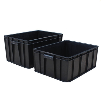 Esd Plastic Dooscleanroom Zwarte Plastic Esd van de Omloop Veilige Doos de Dienbladenesd van PCB Stapelbare Bakken voor Antistatische Bescherming