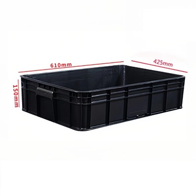 Esd Plastic Dooscleanroom Zwarte Plastic Esd van de Omloop Veilige Doos de Dienbladenesd van PCB Stapelbare Bakken voor Antistatische Bescherming