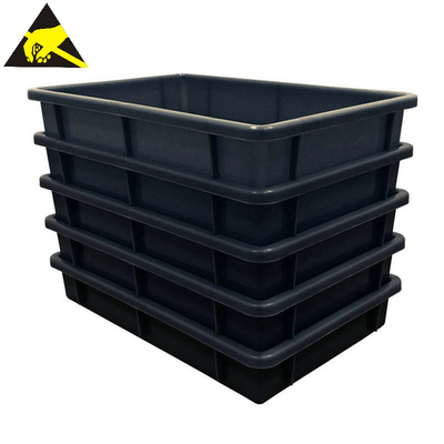 Esd Antistatisch Esd van de de Opslagdoos van PCB van de de Rekken Geleidend Plastic Container van de Opslagdoos de Bakkenesd Geval met Deksel