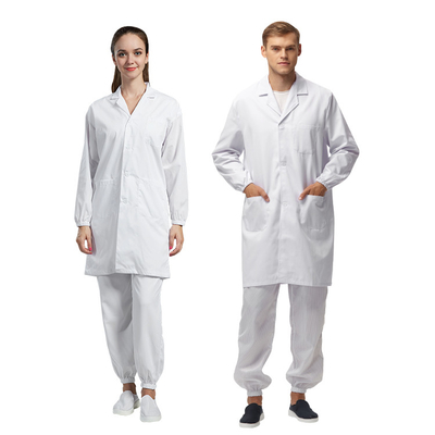 Stofdichte Workshopesd Antistatische Kledingstukken Eenvormige Ritssluitingen voor Cleanroom