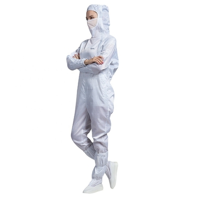 ESD Antistatische Jumpsuit Zuurvaste Stofvrije Schone Zaal Doek Met een kap