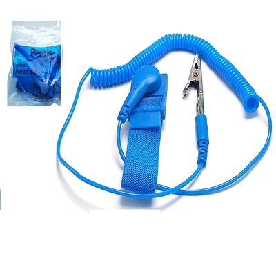 De geleidende Nylon Elastische ESD Antistatische Armband die van de Polsband Koord aan de grond zetten