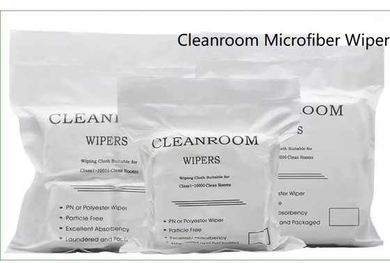 110GSM Cleanroom van de laserbesnoeiing het Pluksel van de Polyesterwisser - vrije Cleanroom Wissers