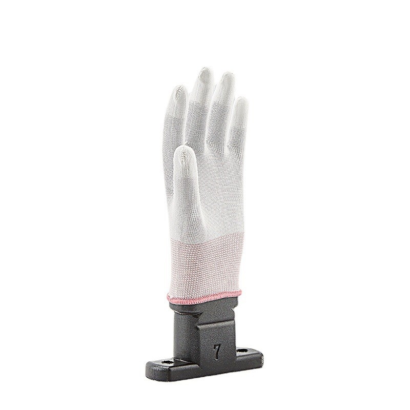 OEM Antistatische ESD van de Koolstofvezel Vinger Hoogste Geschikte Pu Met een laag bedekte Handschoenen 13 Maat Grijze ESD Handschoenen